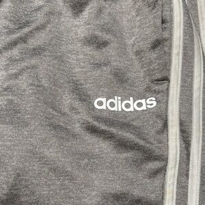Adidas Charcoal Joggers with White Logo